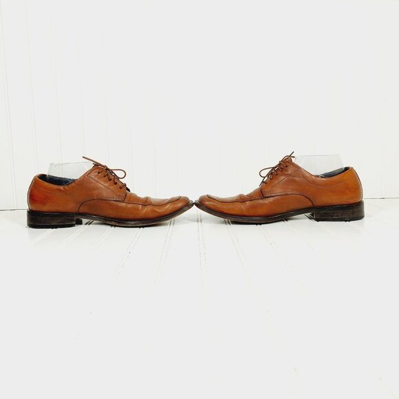 Boss Hugo Boss Brown Leather Square Toe Lace Up Dress Shoes  i249 main image 5